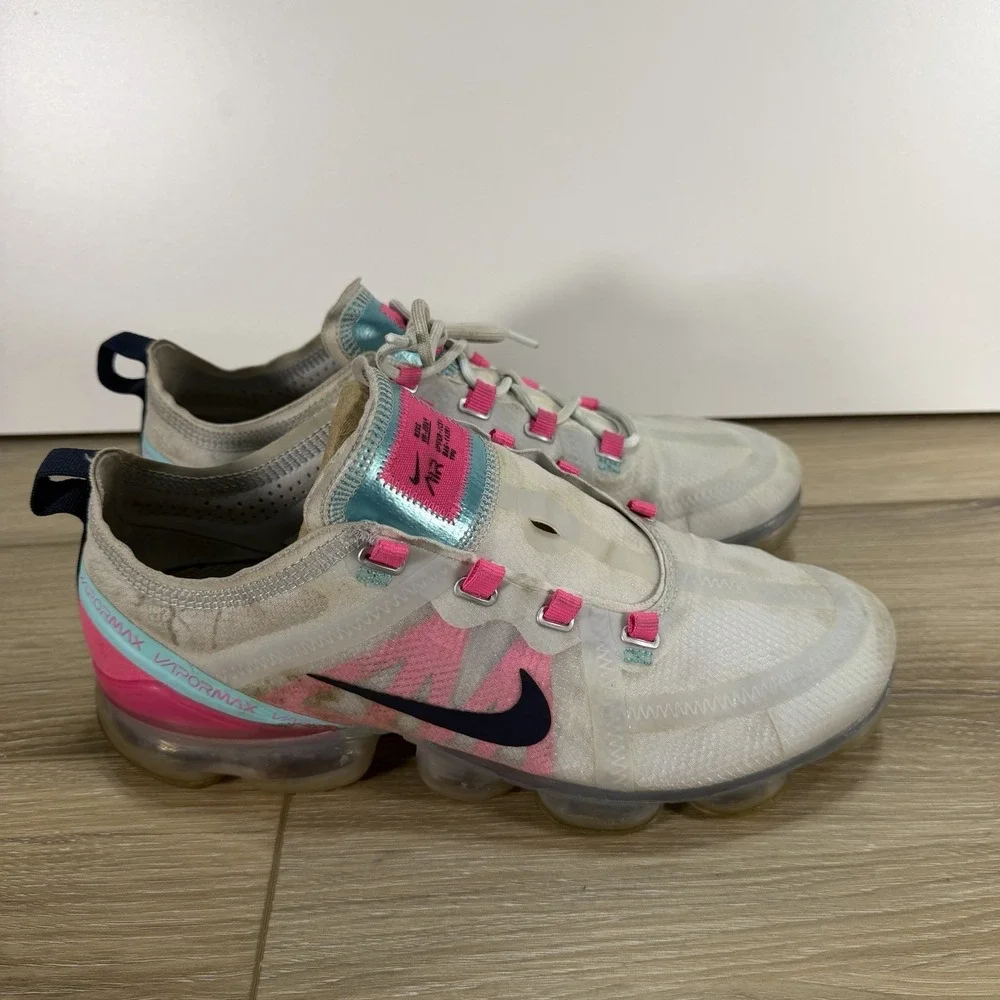 NIKE Air VaporMax 2019 'Grey Pink' Running Shoes Size 9